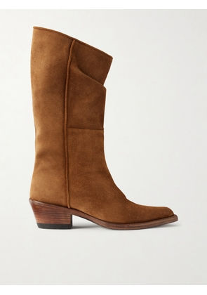 KHAITE - Clive Suede Knee Boots - Brown - IT35,IT36,IT37,IT37.5,IT38,IT39,IT40,IT41,IT42