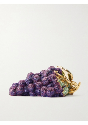 Judith Leiber Couture - Grapes Crystal-embellished Gold-tone Clutch - Purple - One size