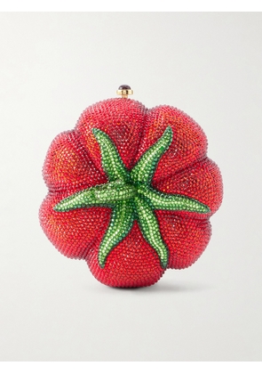 Judith Leiber Couture - Tomato Crystal-embellished Gold-tone Clutch - Red - One size
