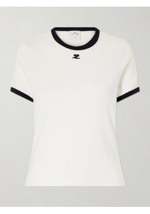 COURREGES - Cotton-jersey T-shirt - White - x small,small,medium,large,x large