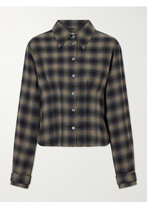 Our Legacy - Envelop Checked Cotton And Wool-blend Shirt - Gray - EU 32,EU 34,EU 36,EU 38,EU 40,EU 42