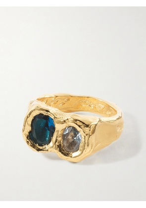 Simuero - Buzo Gold-plated Sterling Silver Topaz And Cubic Zirconia Ring - 9,4 1/2,6,7,8 1/4,5 1/2,7 1/2