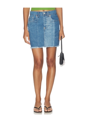 Kenzo Patchwork Short Skirt in Blue. Size 24. Also in 25, 26.
