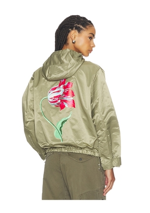 Kenzo Tulip Windbreaker in Army. Size XS. Also in L.