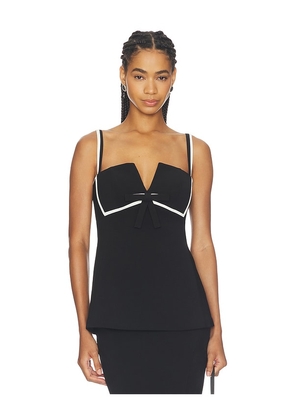Nadine Merabi Anais Bow Top in Black. Size 2/XS. Also in 4/S, 6/SM, 8/M, 10/L.