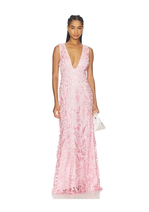 OW Collection Clea Maxi Dress in Pink. Size XS. Also in S, M, L.