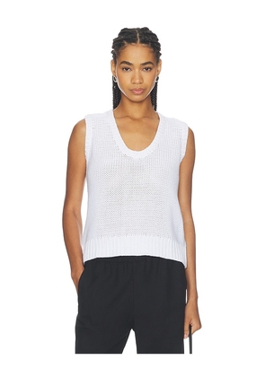 perfectwhitetee Peggy Cotton Sweater Tank Top in White. Size XS. Also in S, M, L, XL.