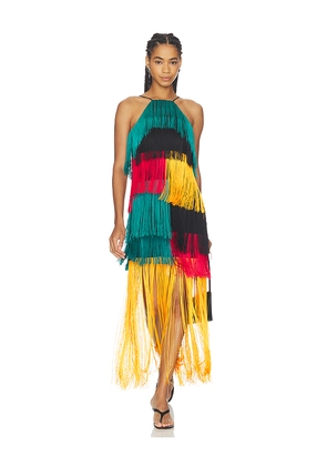 SIMONMILLER Drea Fringe Dress in Multi. Size XS. Also in S, M, L, XL.