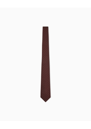 Pure silk chevron jacquard tie