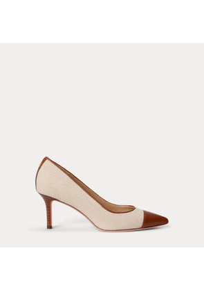Lanette III Canvas & Leather Pump
