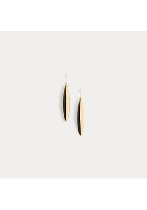 Gold-Plated Leaf Drop Earrings