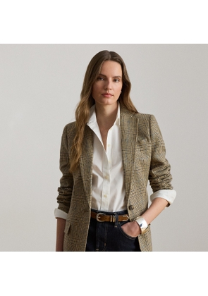 Glen Plaid Linen Twill Blazer