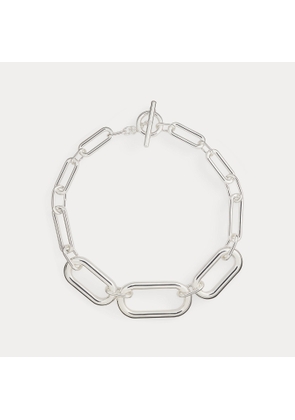 Silver-Plated Link Collar Necklace
