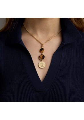 Gold-Plated Tortoiseshell Y-Necklace