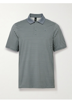 Lululemon - Logo-Appliquéd Striped Recycled-Piqué Polo Shirt - Men - Gray - S