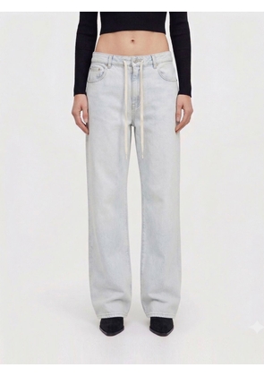 MM6 MAISON MARGIELA Drawstring Stretch Denim Straight Jeans