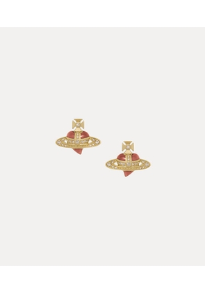 Vivienne Westwood New Diamante Heart Earrings -Gold-light-gold-quartz-crystal-transparent-rose -Gold-light-gold-quartz-crystal-transparent-rose Women