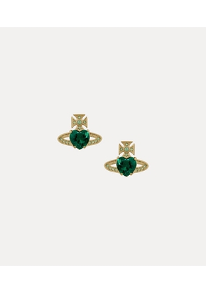 Vivienne Westwood Ariella Earrings -Gold-emerald-cz-erinite-crystal -Gold-emerald-cz-erinite-crystal Women