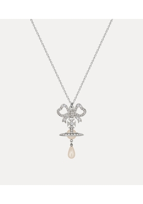 Vivienne Westwood Rigoberta Pearl Pendant Necklace Platinum-white-crystal-creamrose-pearl Platinum-white-crystal-creamrose-pearl Women