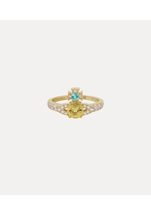 Vivienne Westwood Ismene Ring Gold-light-turquiose-light-yellow-white-cz Gold-light-turquiose-light-yellow-white-cz Unisex