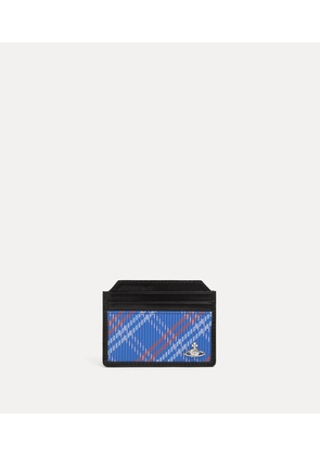 Vivienne Westwood Slim Card Holder Stuart Check Blue One Size Unisex