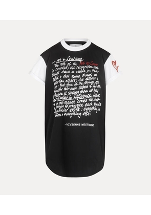 Vivienne Westwood Art Heart Longline T-shirt Cotton Black M Unisex