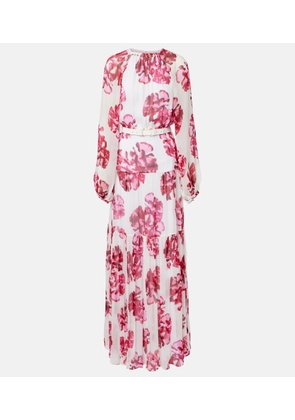 Rebecca Vallance Damask floral georgette maxi dress