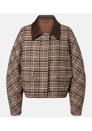 Brunello Cucinelli Checked wool and alpaca-blend jacket