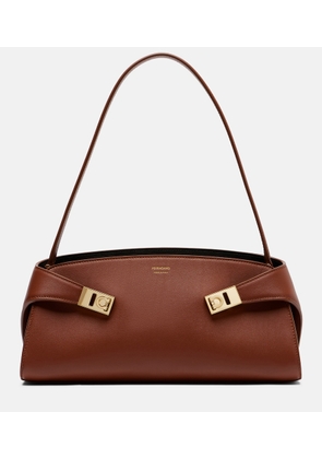 Ferragamo Hug East-West Small leather shoulder bag