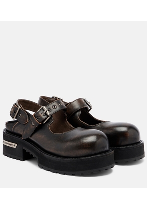 Balenciaga Venom leather Mary Jane flats