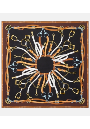 Gucci Printed silk twill scarf
