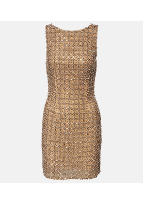 La Fuori Gilded crystal-embellished minidress