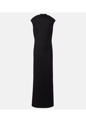 Brunello Cucinelli Monili draped wool-blend gown