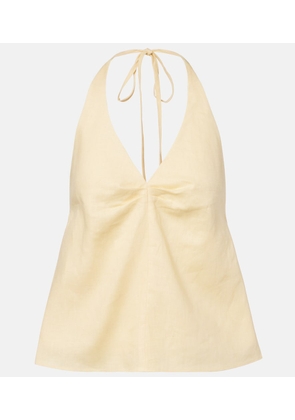 Staud Corso halterneck linen top