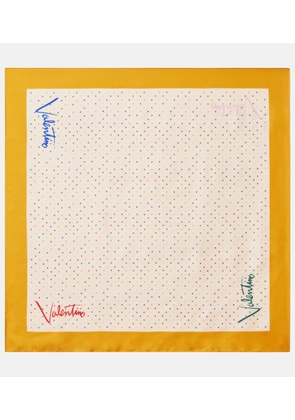Valentino Polka-dot silk twill scarf