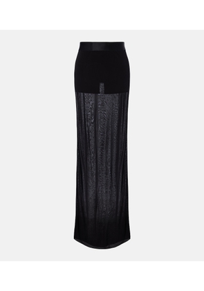 Gucci Semi-sheer crepe maxi skirt
