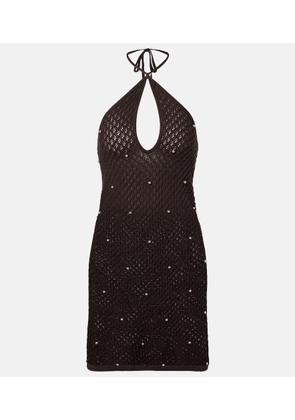 Staud Isola crochet embellished cotton beach dress
