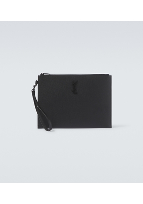 Saint Laurent Paris leather tablet pouch
