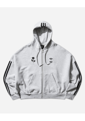 Men s Willy Chavarria Full Zip Hoodie Light Grey