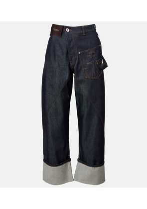 JW Anderson Twisted embroidered straight jeans