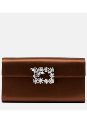 Roger Vivier Embellished Small satin clutch
