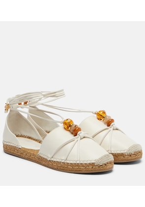 Jimmy Choo Lemi embellished leather espadrilles