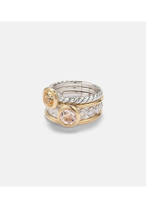 David Yurman DY MercerÂ® 18kt gold and sterling silver ring with gemstones
