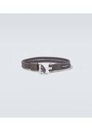 Tom Ford Braided leather-trimmed bracelet