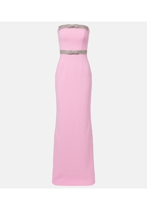 Rebecca Vallance Precious embellished crepe bustier gown