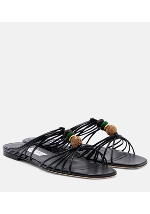 Jimmy Choo Lova embellished leather mules