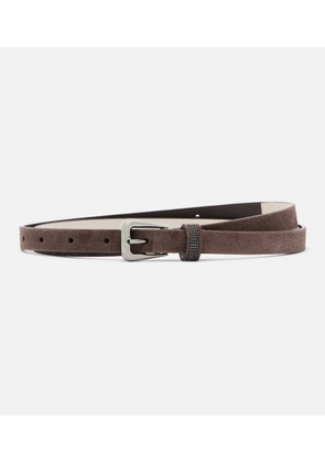Brunello Cucinelli Monili suede belt