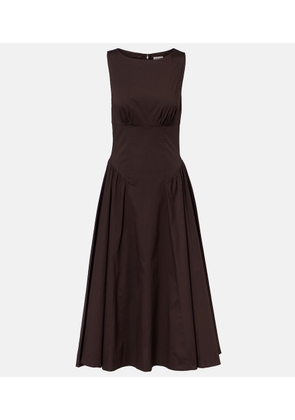 Staud Gwen cotton poplin midi dress