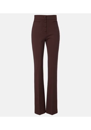 Valentino VGold wool-blend straight pants