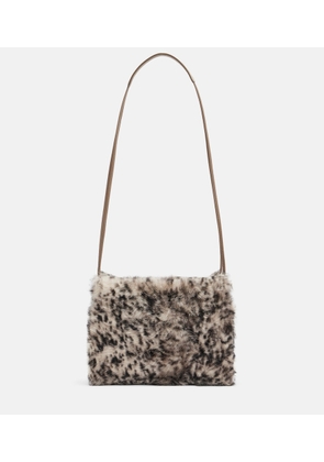 Brunello Cucinelli Mellow Small lynx-print shearling shoulder bag